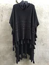 Irregular Clipping Tasseled High-Neck Cover-Ups Tops