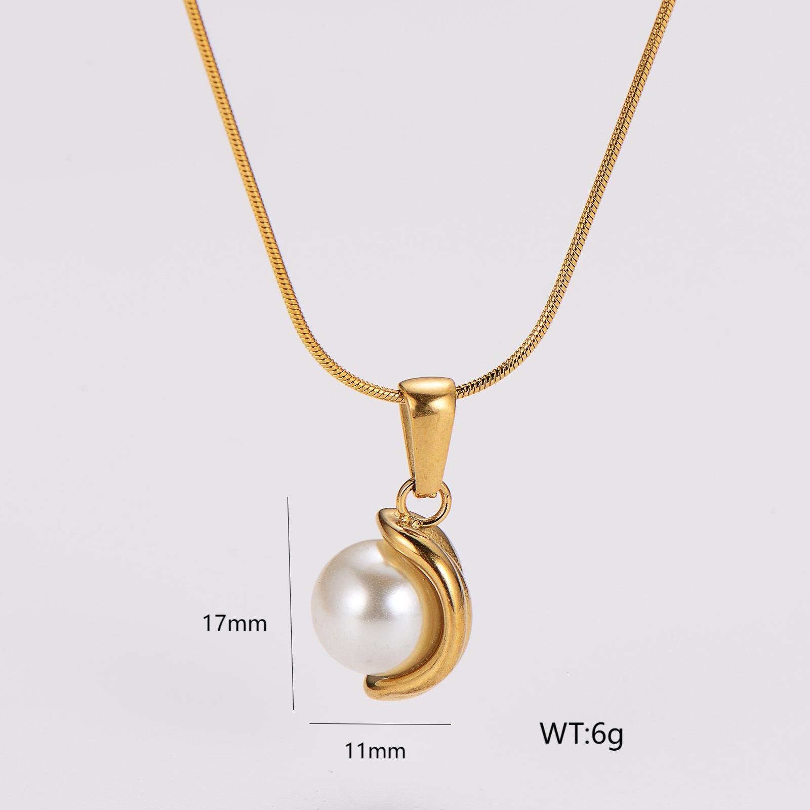 Aml French Retro Fashion Geometric Love Necklace Female Stainless Steel Style Clavicle Chain