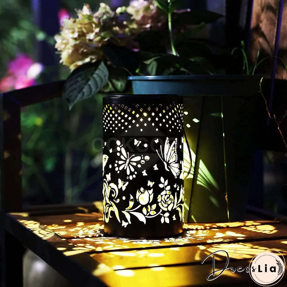 Waterproof Solar Metal Lantern For Outdoor Decoration