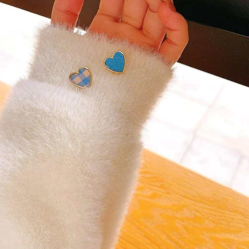 Gingham Heart Earrings