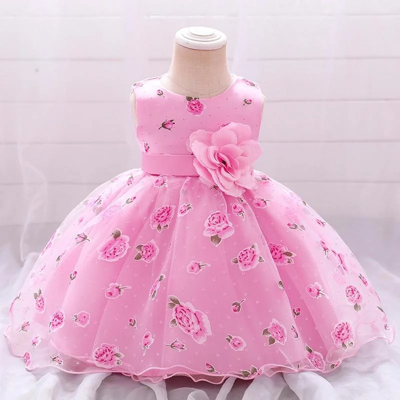 2021 Summer Little Mermaid Infant 1st Birthday Dress For Baby Girl Clothes Sequin Dress Princess Dresses Party Clothing Infant