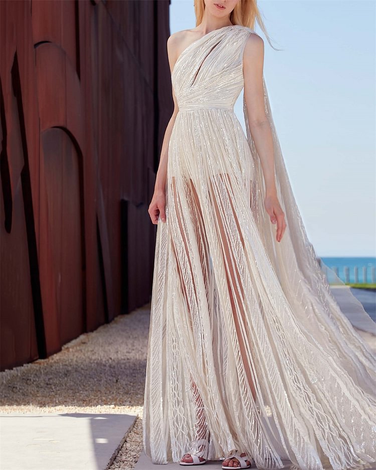 Women's Solid Color Sequined Dress