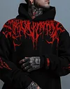 Evil Blood Oversize Large Pattern Hoodie by Inlyline