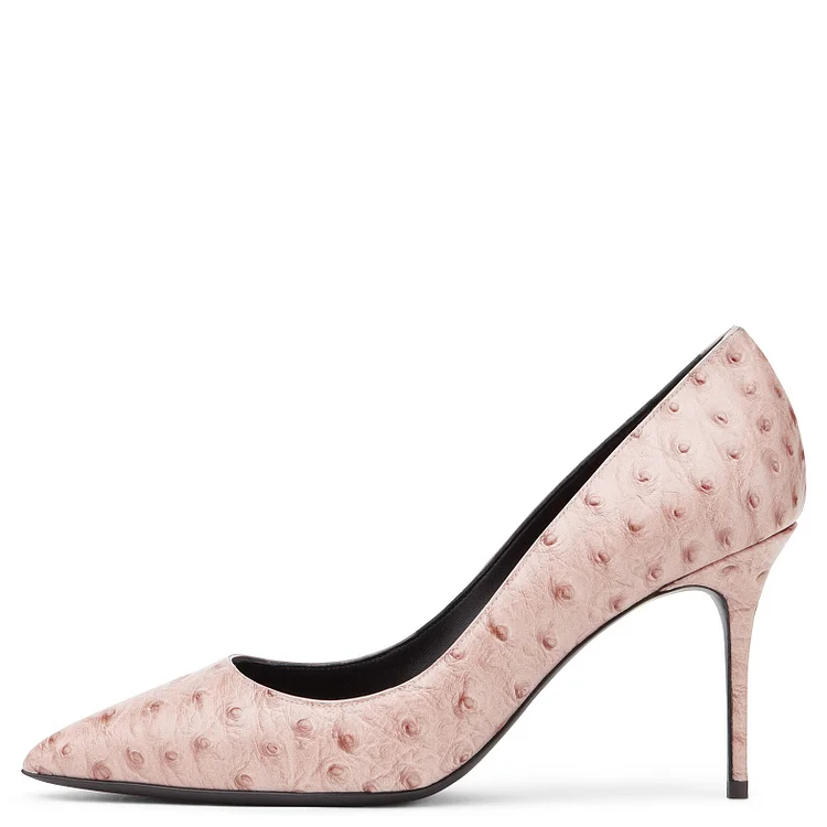Pink Floral Heels Stiletto Heel Pumps for Women |FSJ Shoes