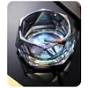 Beautifully Geometric Glass Ashtray Windproof and dustproof Cigar Ashtray Multiple Colors Indoor Outdoor Practical