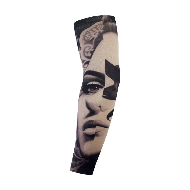 Unisex Punk Cool Style Stripe Skull Polyester Arm Sleeves