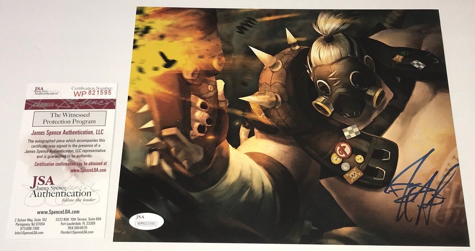 JOSH PETERSDORF Overwatch Signed 8x10 ROADHOG Photo Poster painting JSA COA