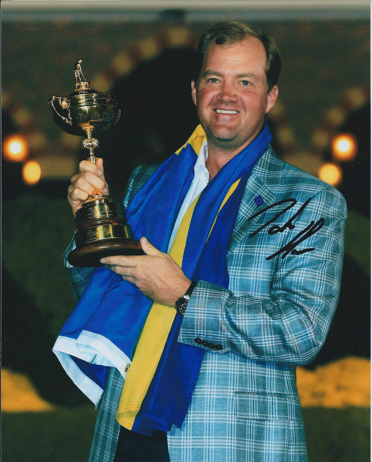 Peter HANSON SIGNED Autograph 10x8 Photo Poster painting AFTAL COA RYDER CUP Winner Golf