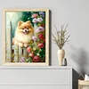 Flowers Pomeranian-11CT Counted Cross Stitch 40*50cm/15.75*19.69in