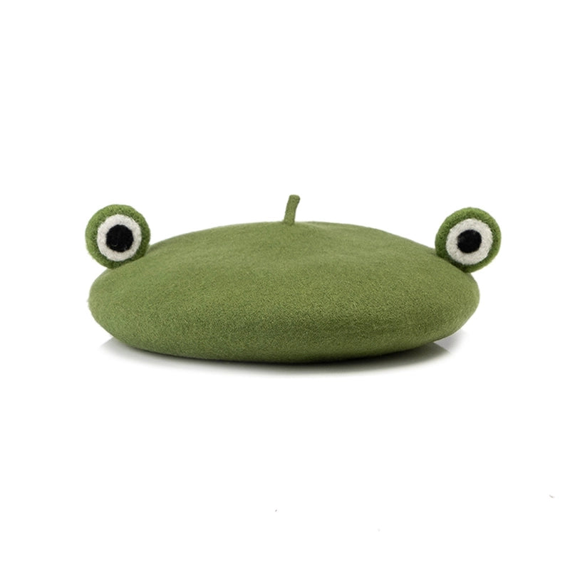 Autumn And Winter Japanese Cute Elk Horn Beret Bear Fox Ear Beret Wool Felt Painter Hat