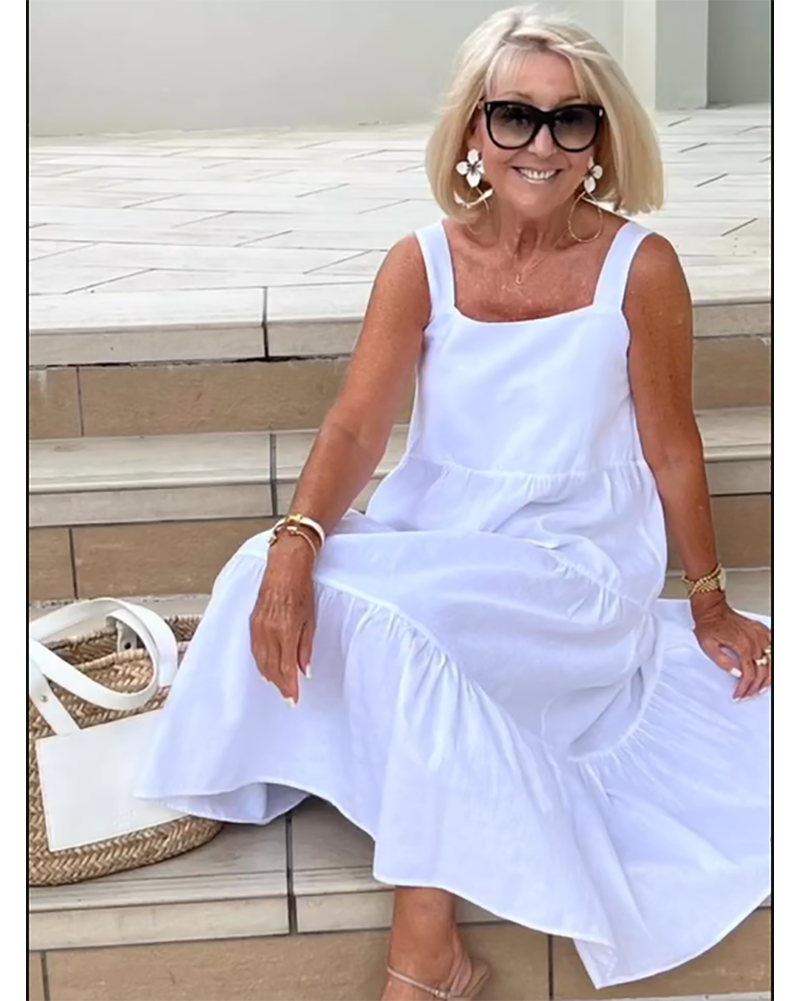 Stacked Linen Sleeveless Boho Dress stacked-linen-sleeveless-boho-dress