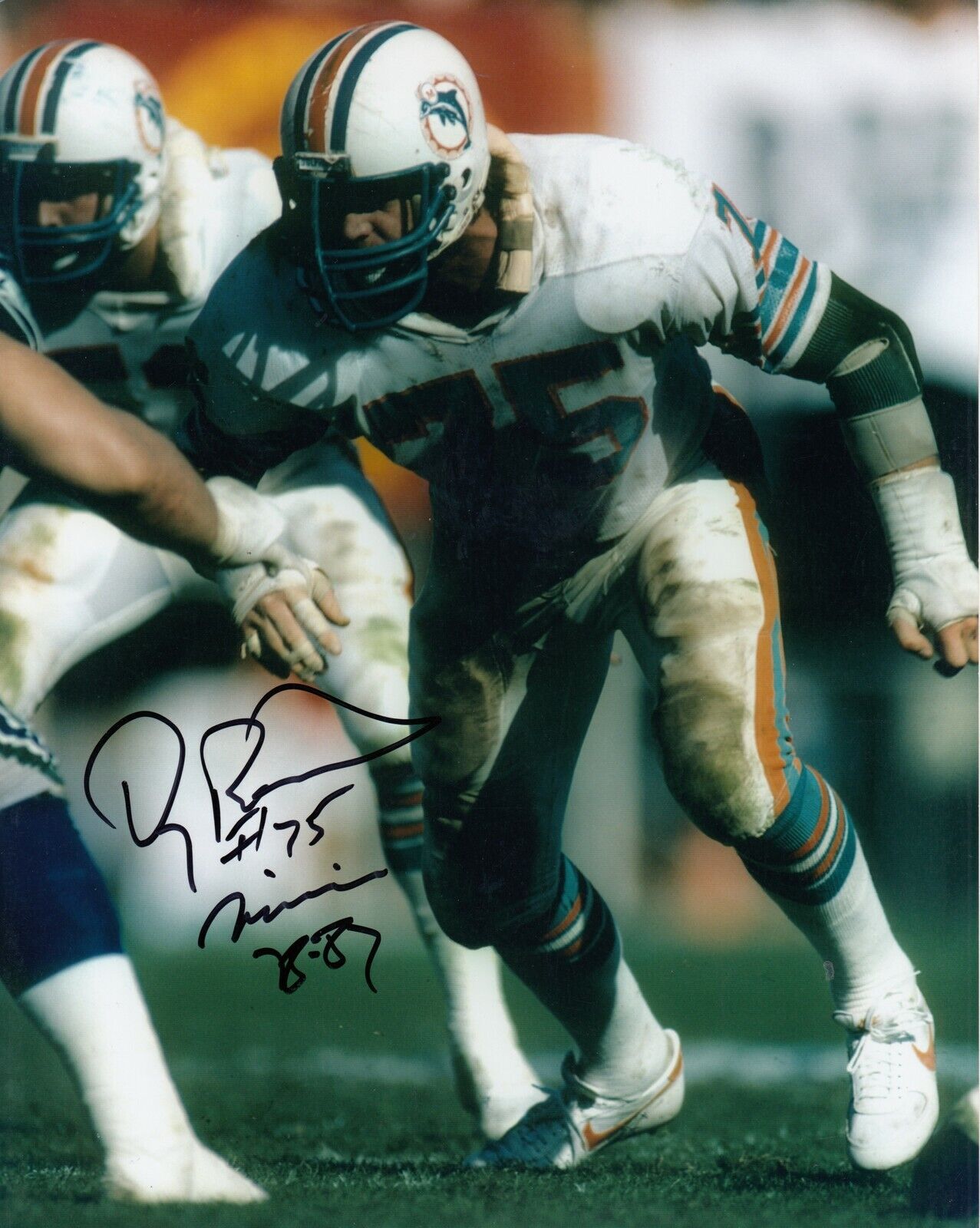 Doug Better #0 8x10 Signed Photo Poster painting w/ COA Miami Dolphins