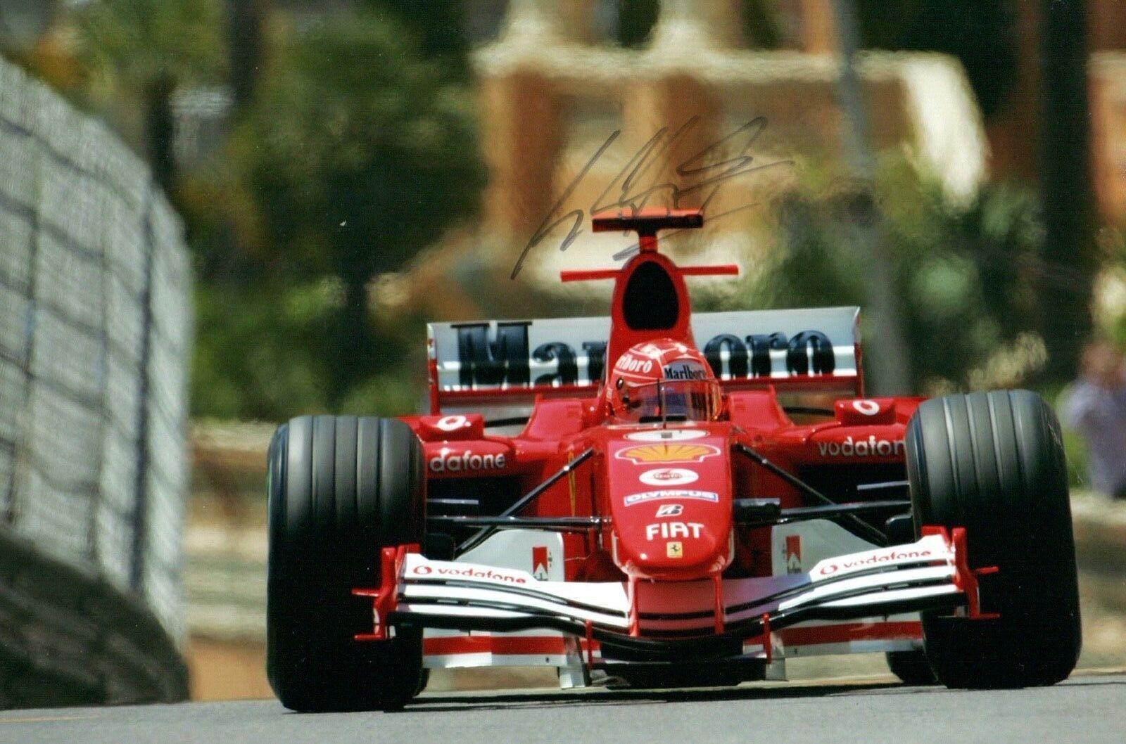 Michael Schumacher Hand Signed 12 by 8 Ferrari Formula 1 Autograph Photo Poster painting