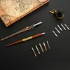 Starry Sky Glass Fountain Dip Pen Stationery English Calligraphy Pen Gift