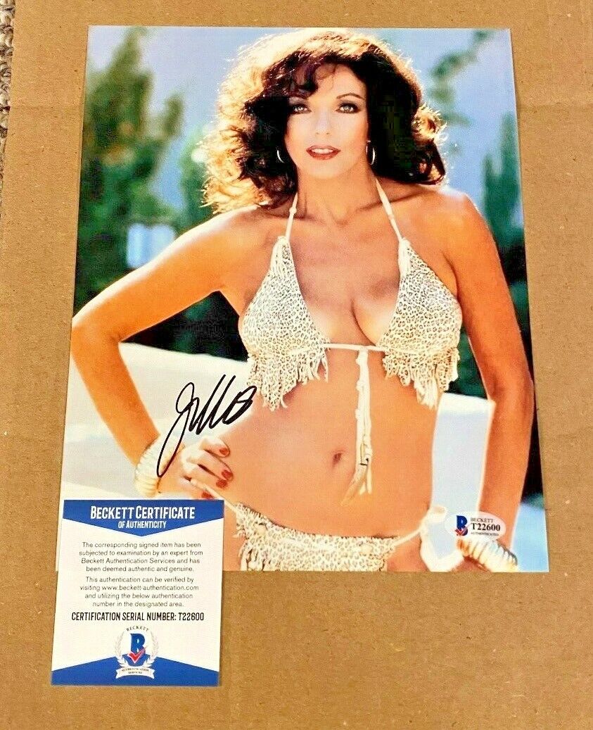 JOAN COLLINS SIGNED 8X10 Photo Poster painting BECKETT CERTIFIED #3