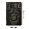 AC/DC - Panneaux en &eacute;tain m&eacute;tallique(20*30cm/30*40cm) - Musique