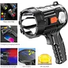 Solar USB Rechargeable LED Flashlight Camping Torch for Camping Hiking Emergency
