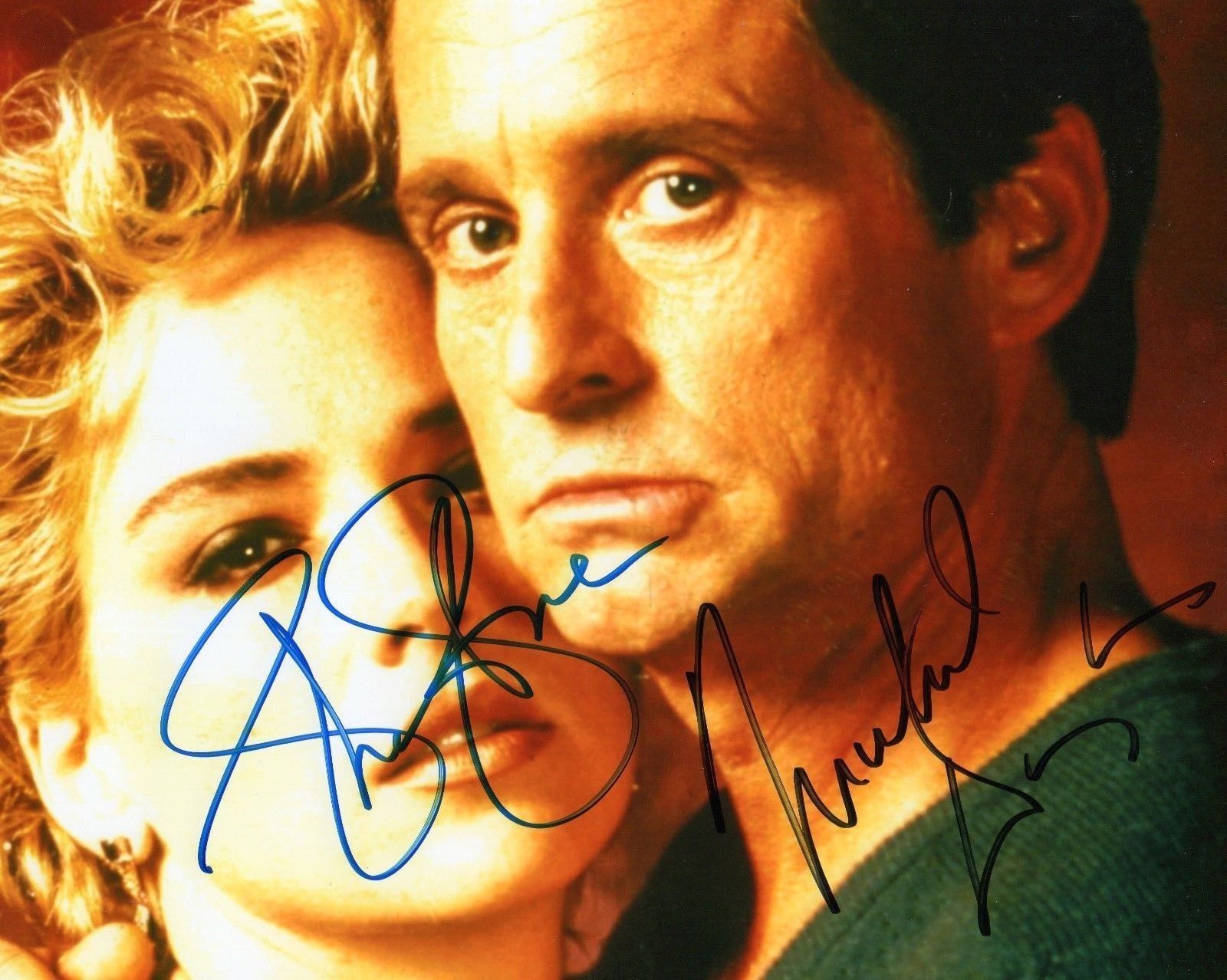 MICHAEL DOUGLAS & SHARON STONE AUTOGRAPHED SIGNED A4 PP POSTER Photo Poster painting PRINT 1