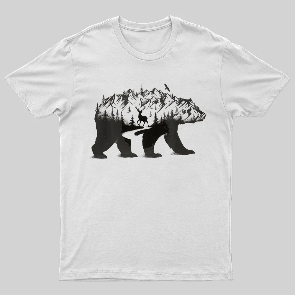 Bear Adventure Printed Men's T-shirt