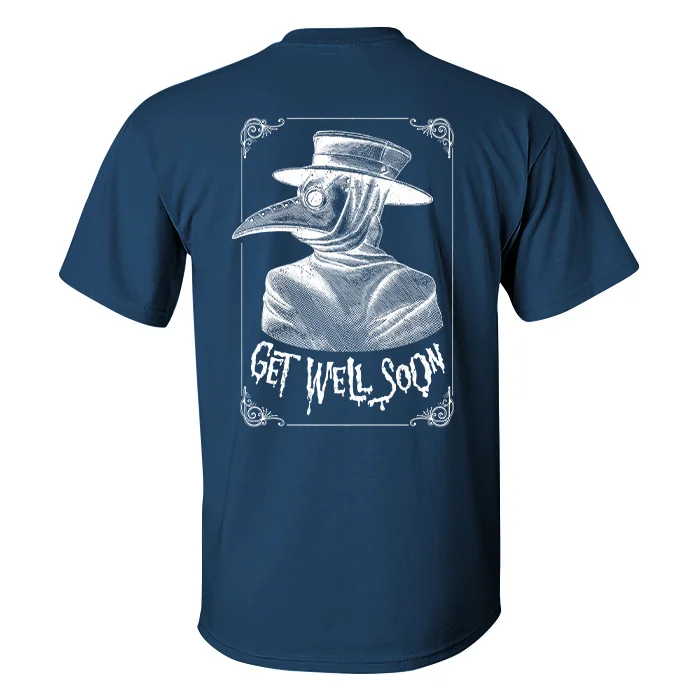 Get Well Soon Plague Doctor Print Men's T-shirt