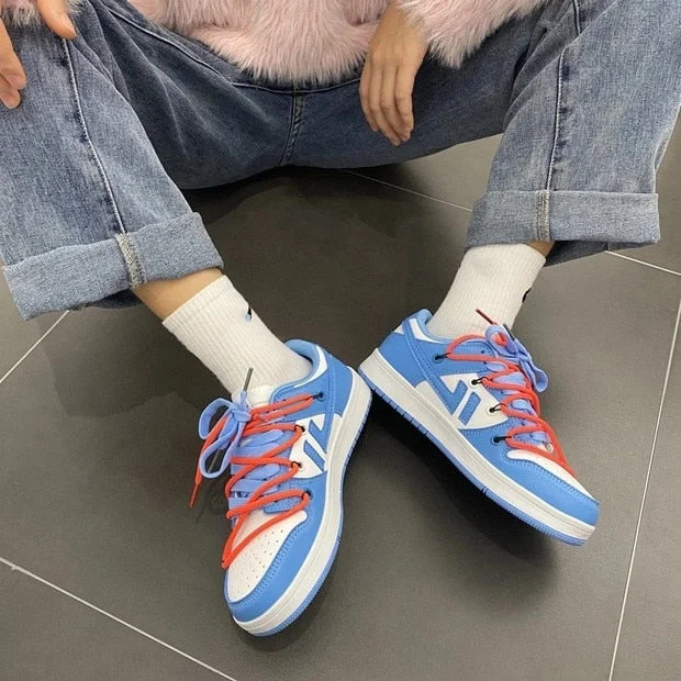 2021 Autumn Classic Skateboard Shoes Low-top Casual Trainers  Men Women Outdoor Walking Retro Sneakers Chunky Dunky Sports Shoes