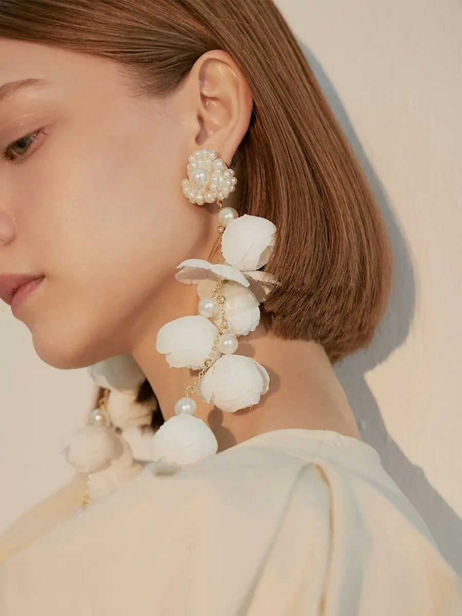 Pearl Flower Earrings