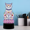 DIY Diamond Painting 7 Color Night Light Lamp Home Decoration Ornament Gift Kit(Cat)