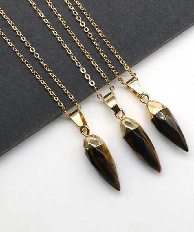 Minimalist Chili Natural Stone Polishing Pendant Necklace