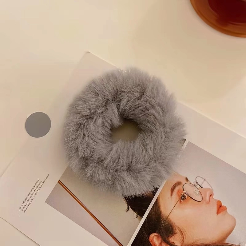 Autumn And Winter Plush Candy Color Hair Ring Women’s Soft Waxy Hair Rope Girl’s Head Rope Hair Strap Sweet Hair Accessories