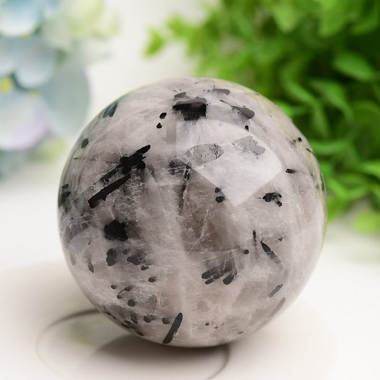 2.5"-4.0" Black Tourmaline Crystal Sphere Bulk Crystal