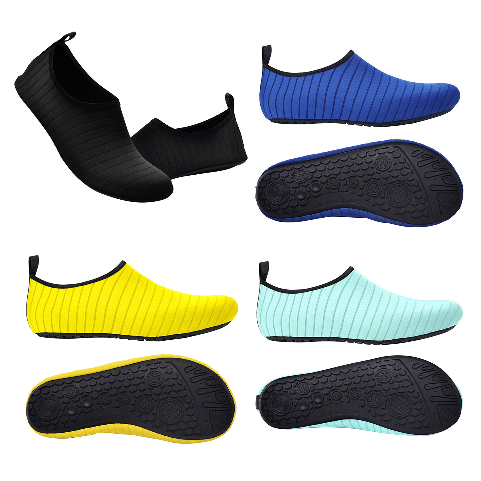 

Water Shoes, Barefoot Quick-Dry Aqua Socks for Women Men, Blue, 501 Original