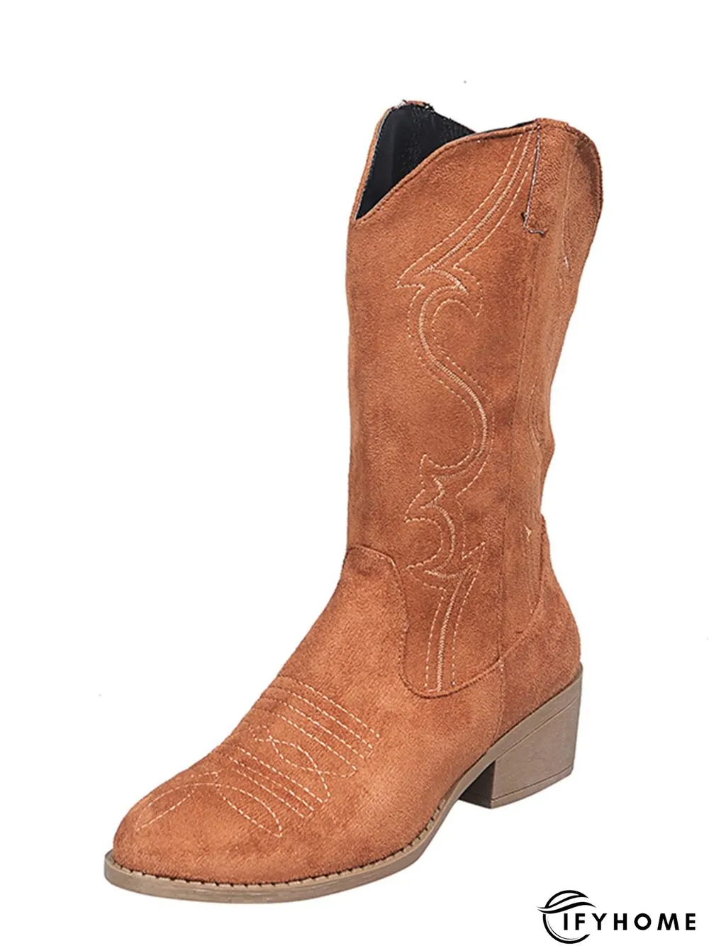 Vintage Faux Suede Embroidery Western Boots | IFYHOME