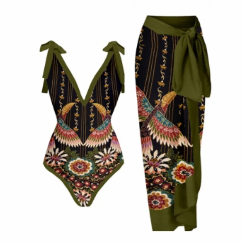 Uveng Uveng One-Piece Bikini Suit Women's Bikini Three-Piece Set