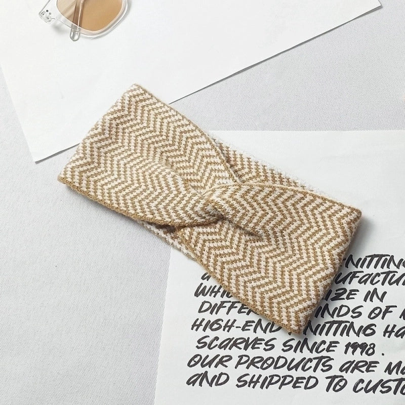 Women’s Elegant Stripe Knit Hair Band
