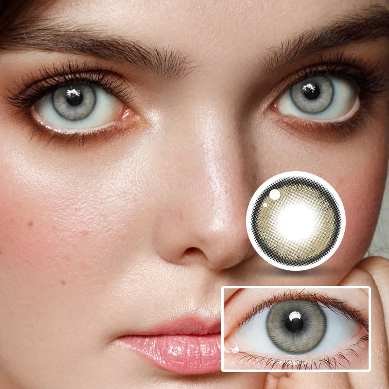 NEBULALENS Ice Point Oolong Half Yearly Prescription Colored Contacts NEBULALENS