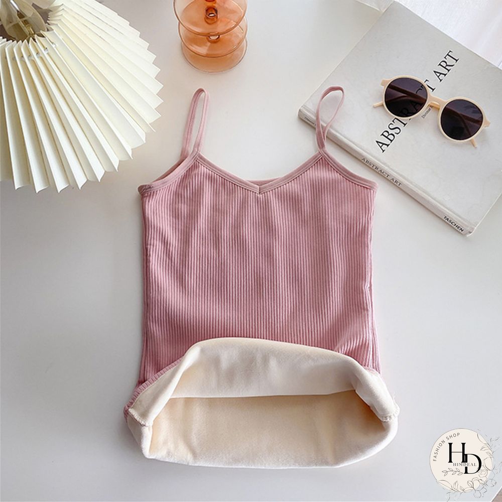 Plus Velvet Thickening Vest Women Winter Warm Top Shirt Thermal Tank Top Sleeveless Camis