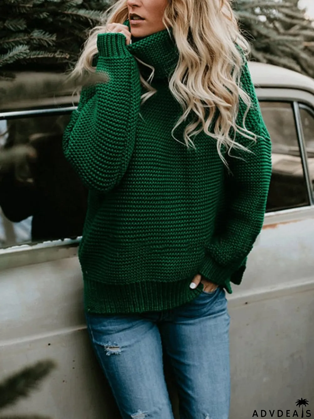 women's turtleneck casual sweater
