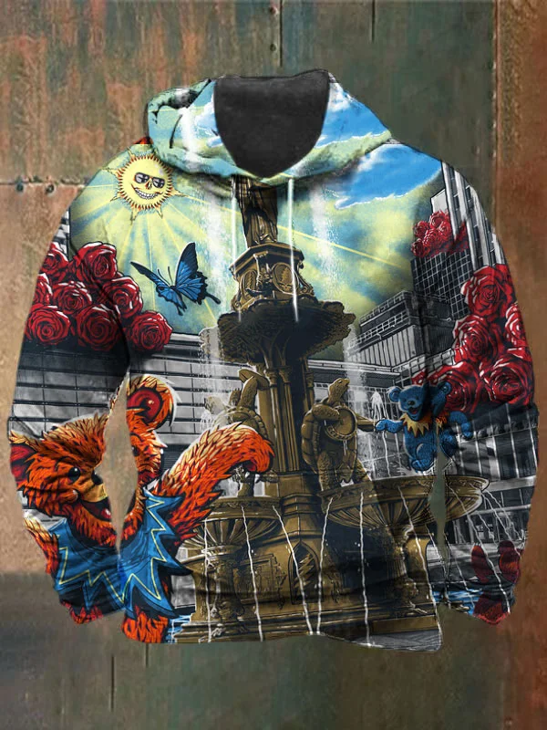 Unisex Bear Print Heavyweight Hoodies