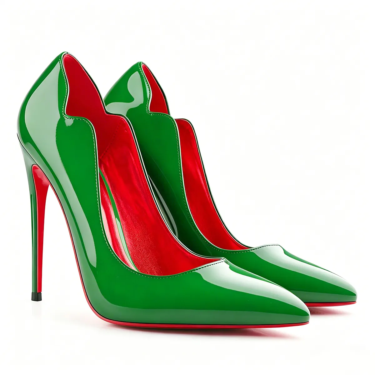 120/100mm Red Bottom Women's Party Wedding Heels Red Lining Patent Pumps-vocosishoes
