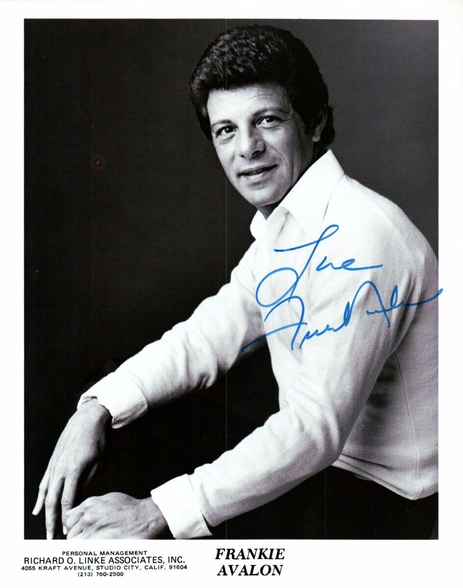 Frankie Avalon Signed Autographed 8X10 Photo Poster painting Vintage B/W Promo Shot JSA JJ41081