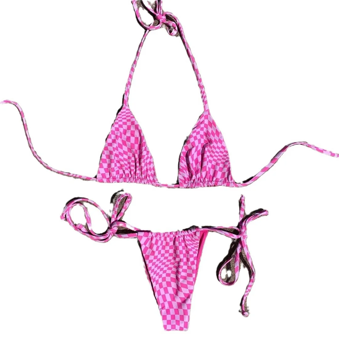 Uveng 2021 New Mosang Split Three-Point Thin Swimsuit Bikini