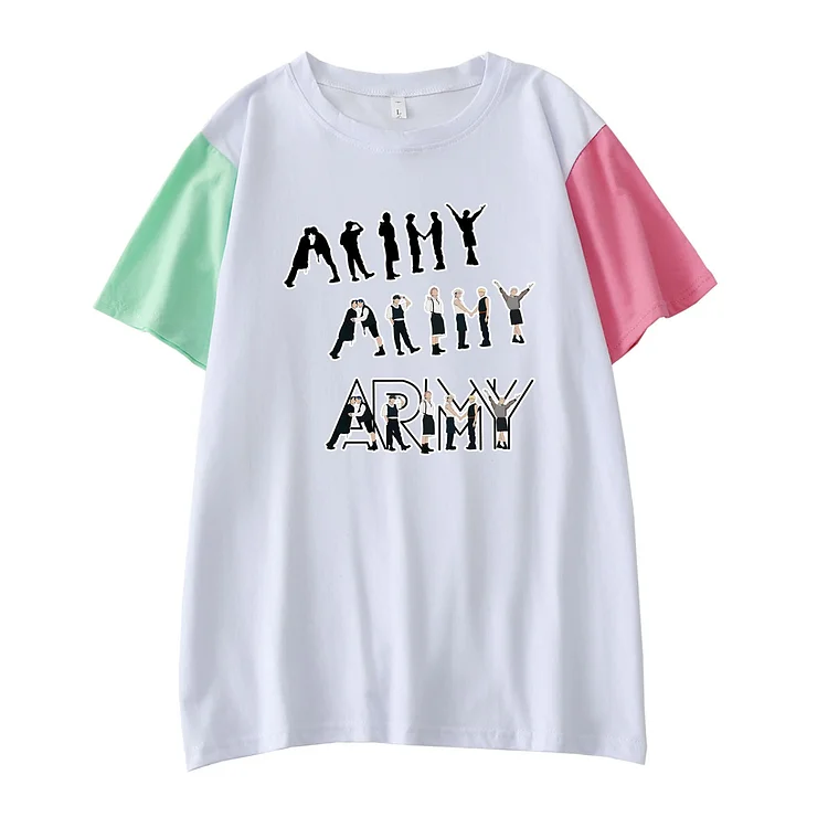 BTS Seven Member ARMY Colorblock T-shirt