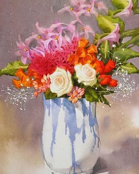 

Colored Lily – Paint By Numbers - 40*50CM, 501 Original