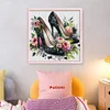 Flower High Heels-11CT Stamped Cross Stitch 40*40cm/15.75*15.75in
