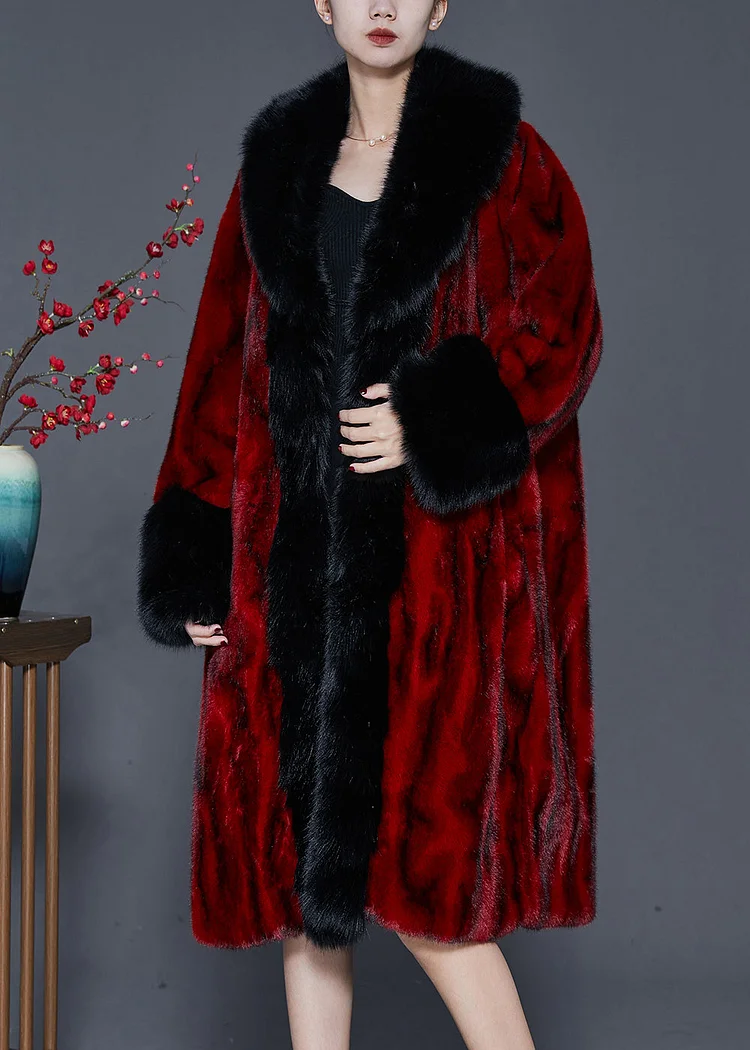 Fine Mulberry Oversized Striped Faux Fur Coats Spring