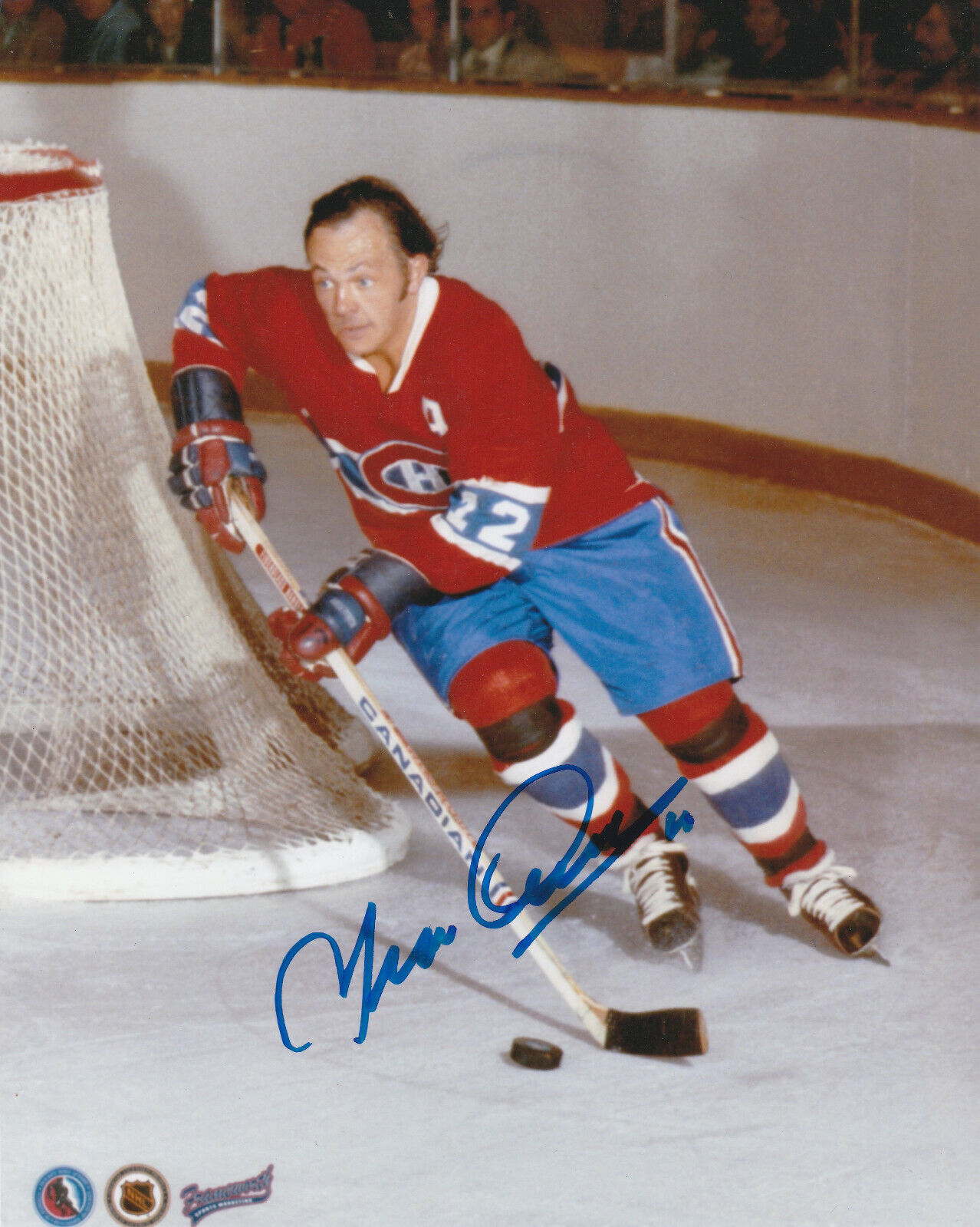 VINTAGE YVAN COURNOYER SIGNED MONTREAL CANADIENS 8x10 Photo Poster painting #1 Autograph