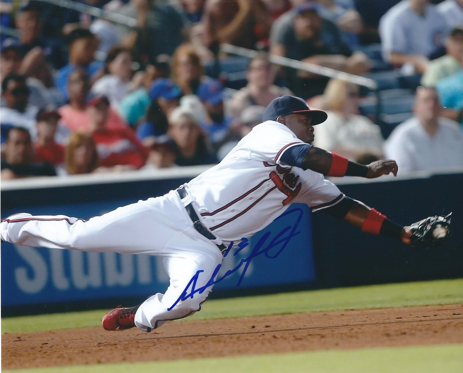 Signed 8x10 ADONIS GARCIA Atlanta Braves Autographed Photo Poster painting - COA