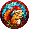 Diamond Painting -DIY Round Drill Xmas Squirrel(40x40cm)
