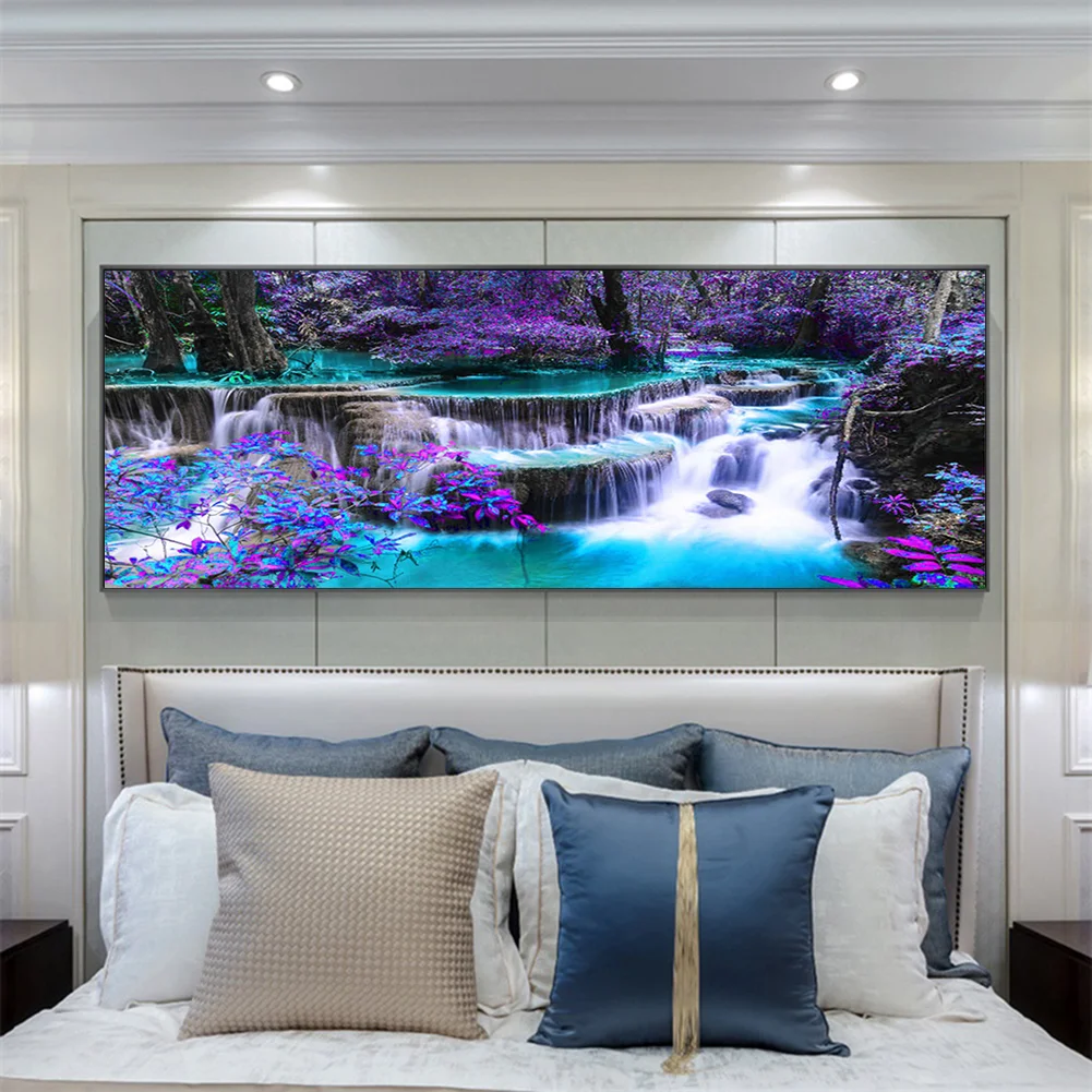 Diamond Painting - Full Square Drill -  Mountain Fall(90*40cm)