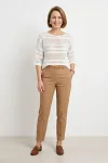 BENANCY GARMENT elegant pointelle open knit sweater with boat neck for mature women
